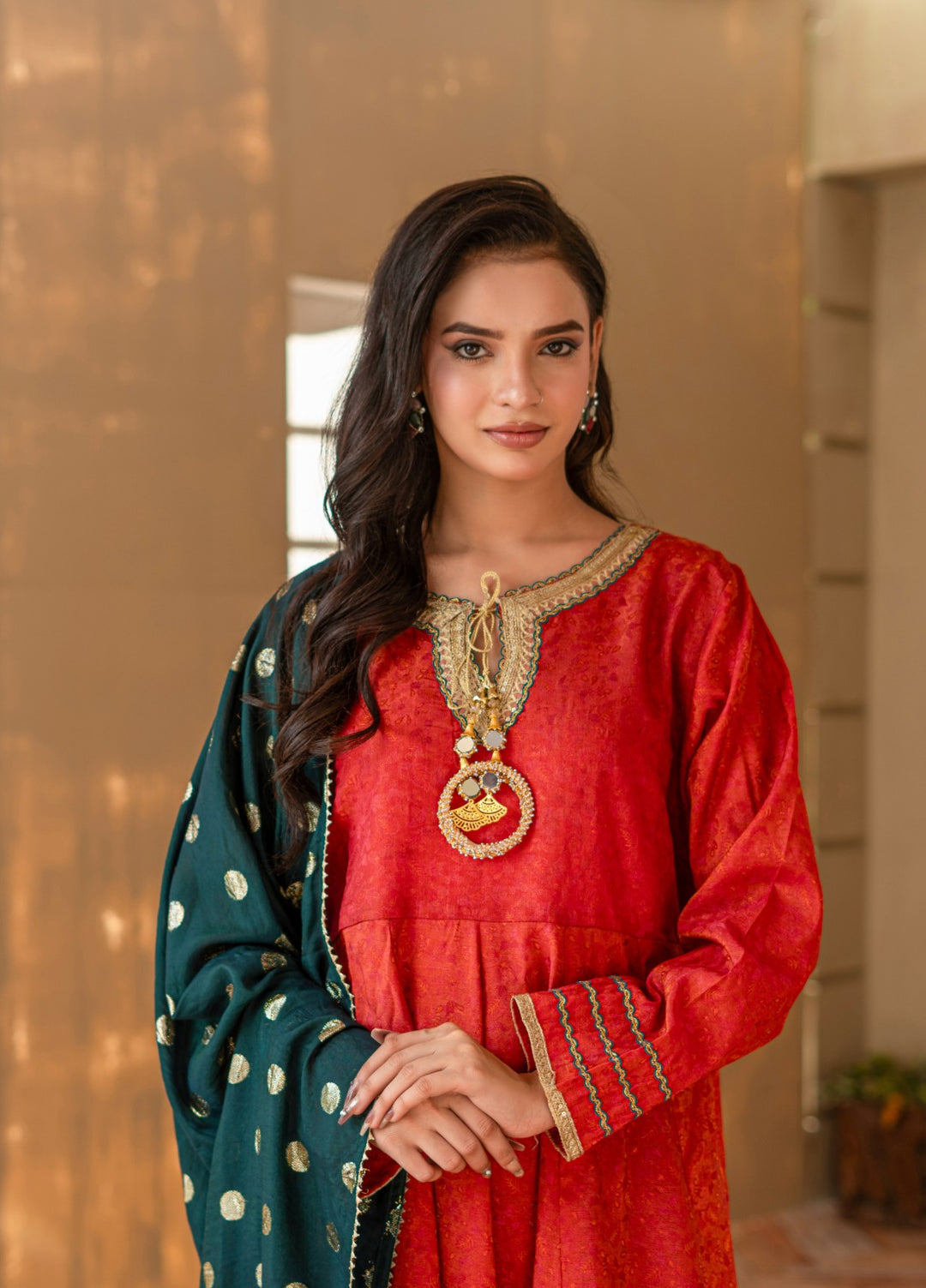 Madiha Gohar Women RTW Embroidered Shimmer Chiffon 3 Piece Mehrzaad Kalidaar - Eid Collection