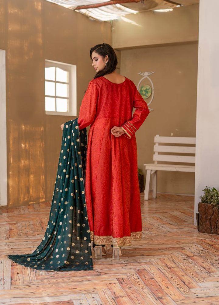 Madiha Gohar Women RTW Embroidered Shimmer Chiffon 3 Piece Mehrzaad Kalidaar - Eid Collection