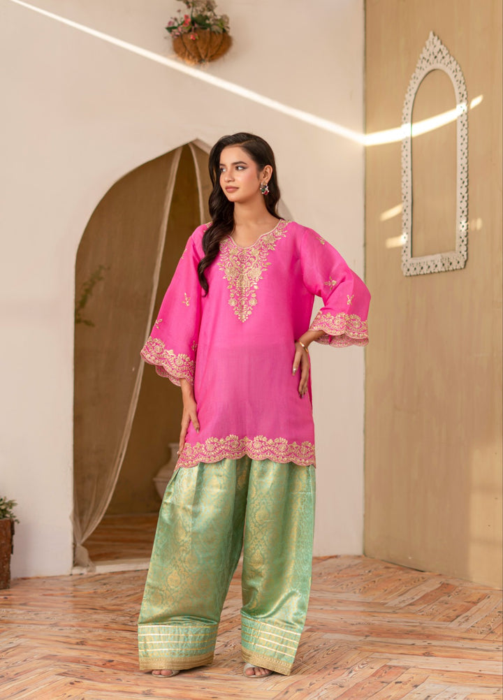 Madiha Gohar Women RTW Embroidered Shimmer Chiffon 2 Piece Suit GULRANG - Festive Collection