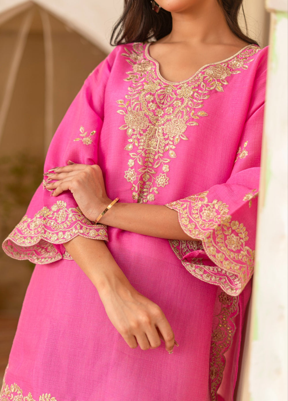 Madiha Gohar Women RTW Embroidered Shimmer Chiffon 2 Piece Suit GULRANG - Festive Collection