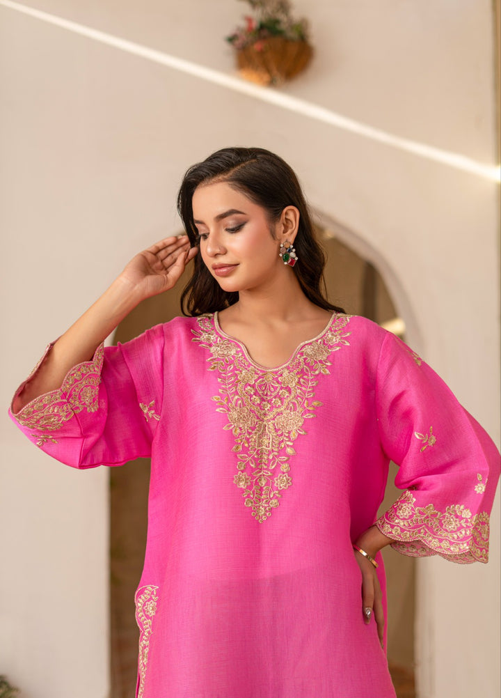 Madiha Gohar Women RTW Embroidered Shimmer Chiffon 2 Piece Suit GULRANG - Festive Collection