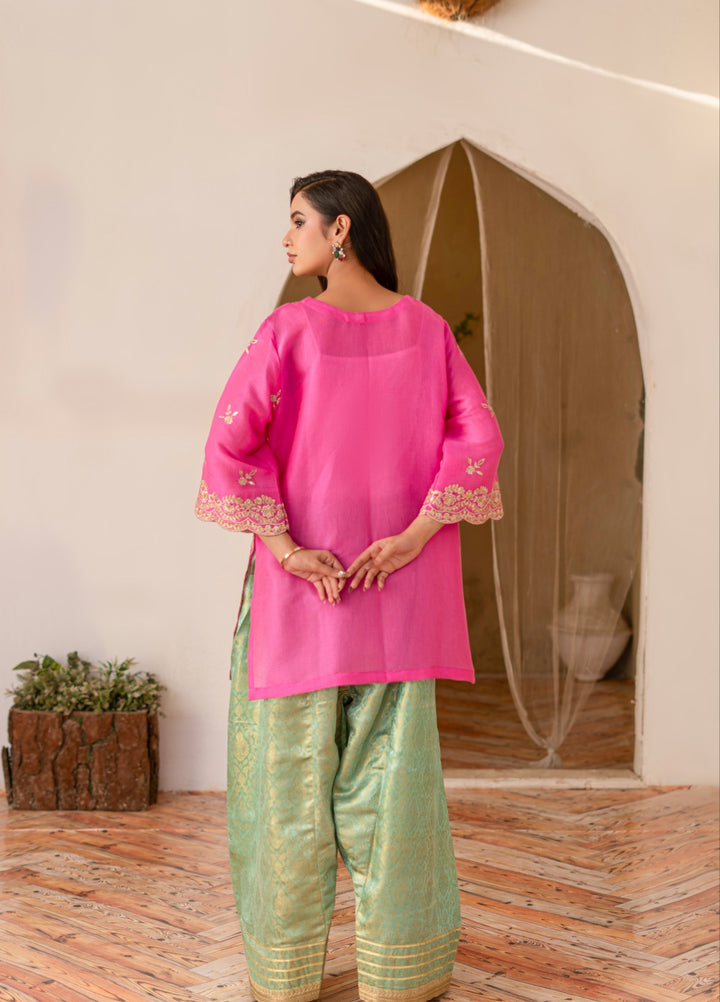 Madiha Gohar Women RTW Embroidered Shimmer Chiffon 2 Piece Suit GULRANG - Festive Collection
