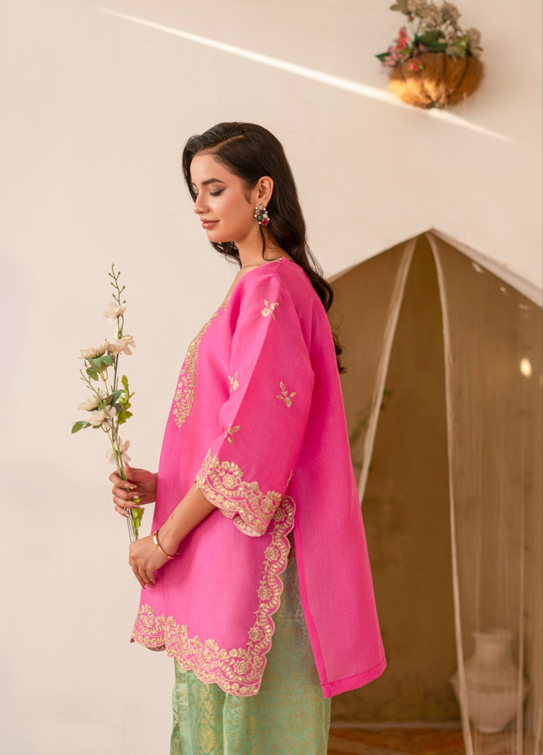 Madiha Gohar Women RTW Embroidered Shimmer Chiffon 2 Piece Suit GULRANG - Festive Collection