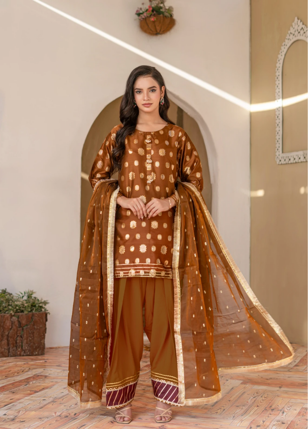 Madiha Gohar Women RTW Printed Banarsi 3 Piece Suit MEHRAAB - Festive Collection