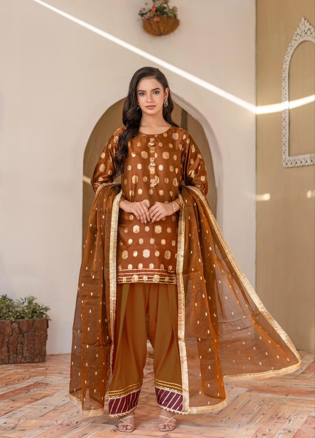 Madiha Gohar Women RTW Printed Banarsi 3 Piece Suit MEHRAAB - Festive Collection