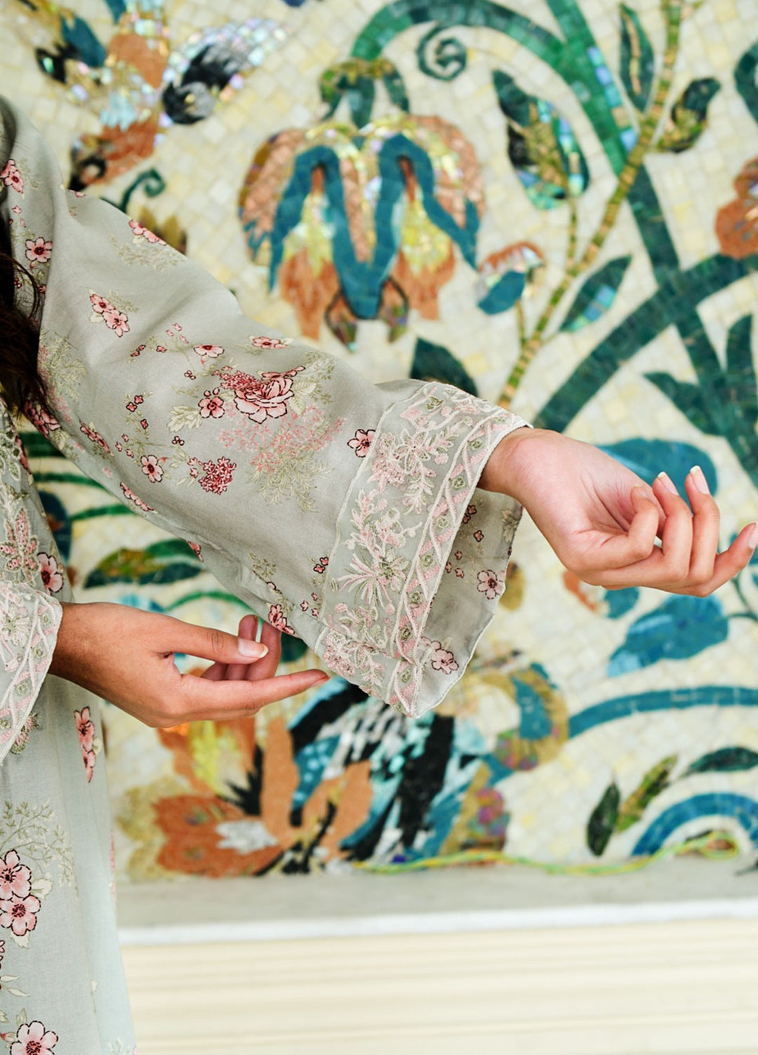 Zyna Unstitched Embroidered Lawn 3 Piece MIRA - Summer Collection