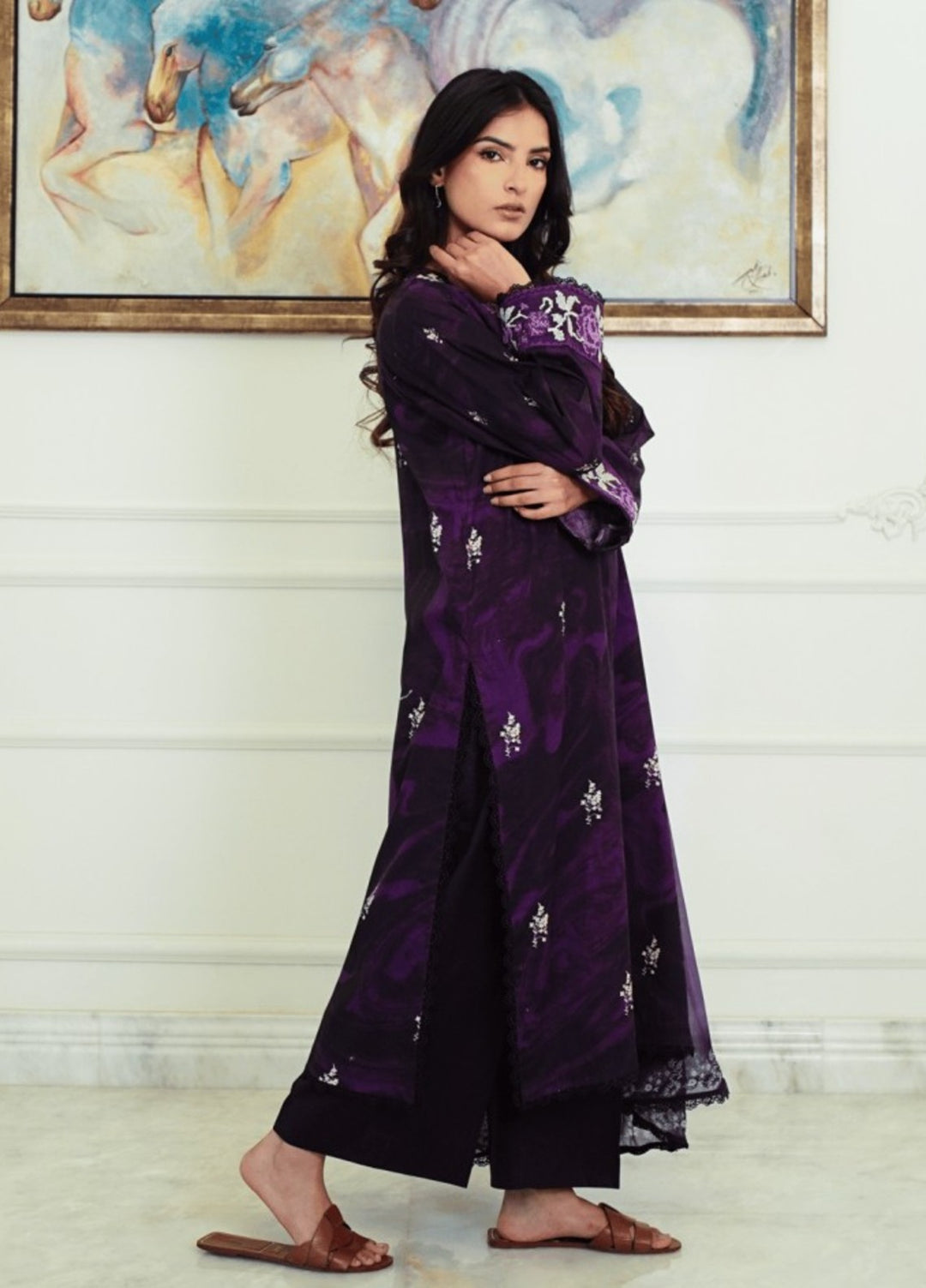 Zyna Unstitched Embroidered Lawn 3 Piece NIRA - Summer Collection