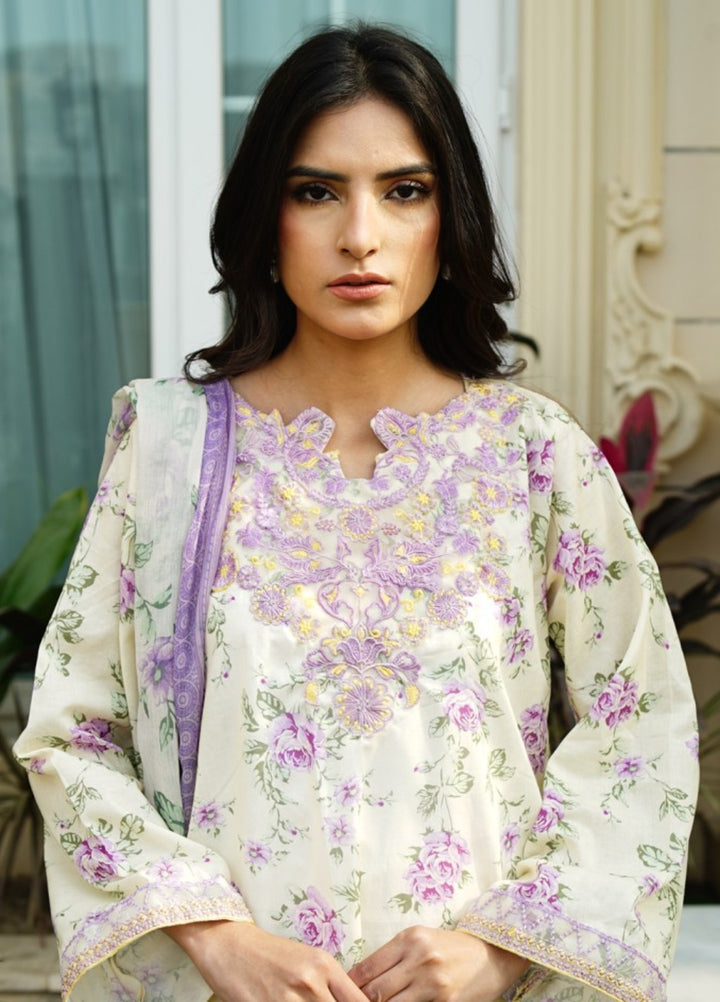 Zyna Unstitched Embroidered Lawn 3 Piece SELIN - Summer Collection