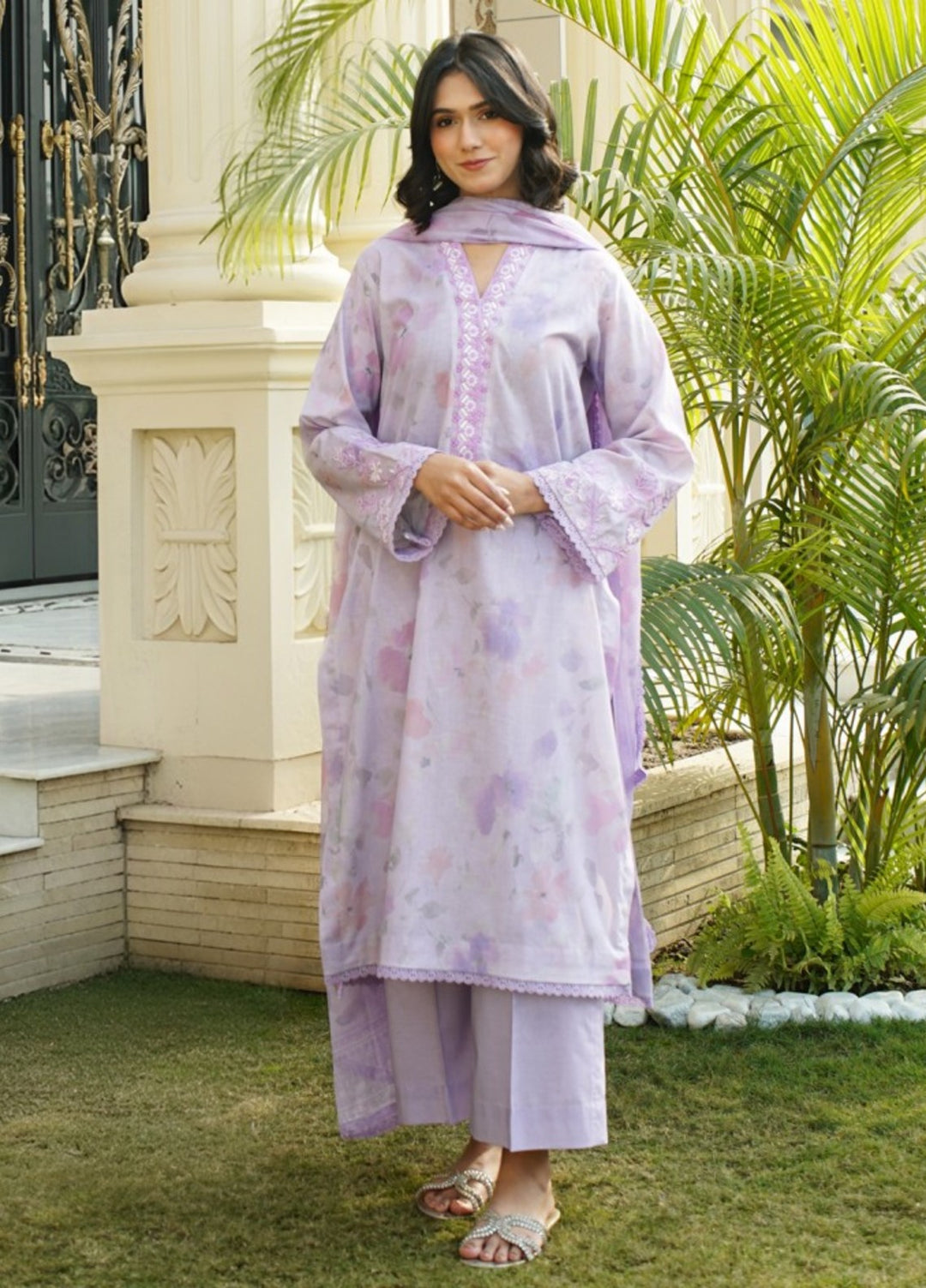 Zyna Unstitched Embroidered Lawn 3 Piece ELINA - Summer Collection
