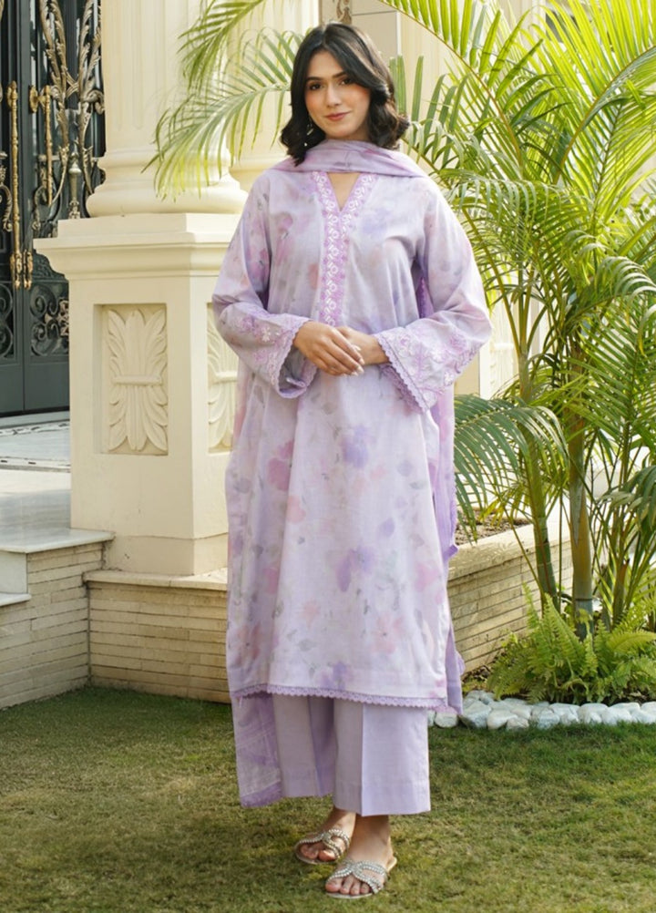 Zyna Unstitched Embroidered Lawn 3 Piece ELINA - Summer Collection