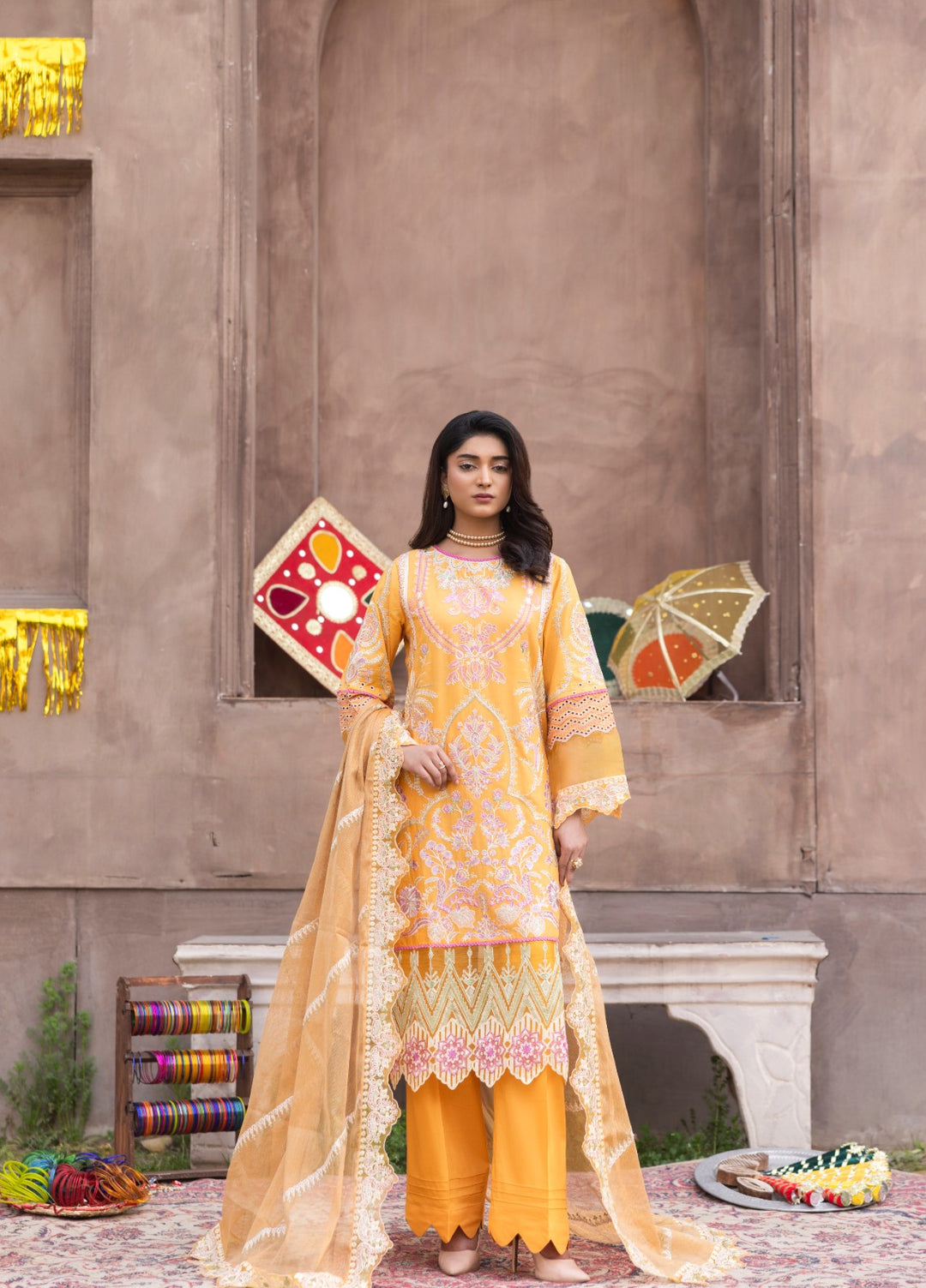 Mah e Noor by Tessa Women Embroidered Lawn 3 Piece Suit Gul e Zar - Festive Collection