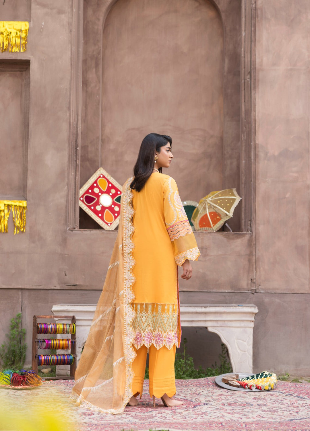 Mah e Noor by Tessa Women Embroidered Lawn 3 Piece Suit Gul e Zar - Festive Collection