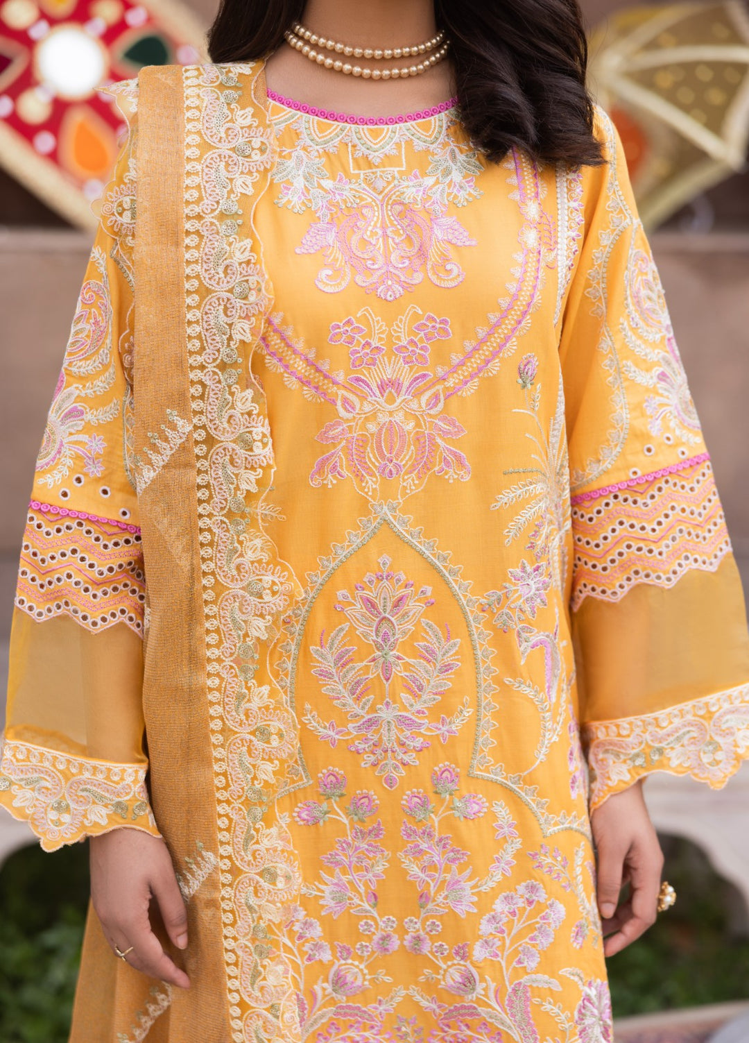 Mah e Noor by Tessa Women Embroidered Lawn 3 Piece Suit Gul e Zar - Festive Collection