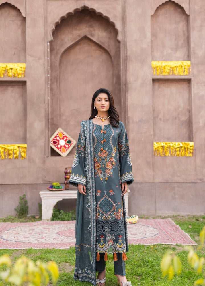 Mah e Noor by Tessa Women Embroidered Lawn 3 Piece Suit Royal Firdaus - Festive Collection