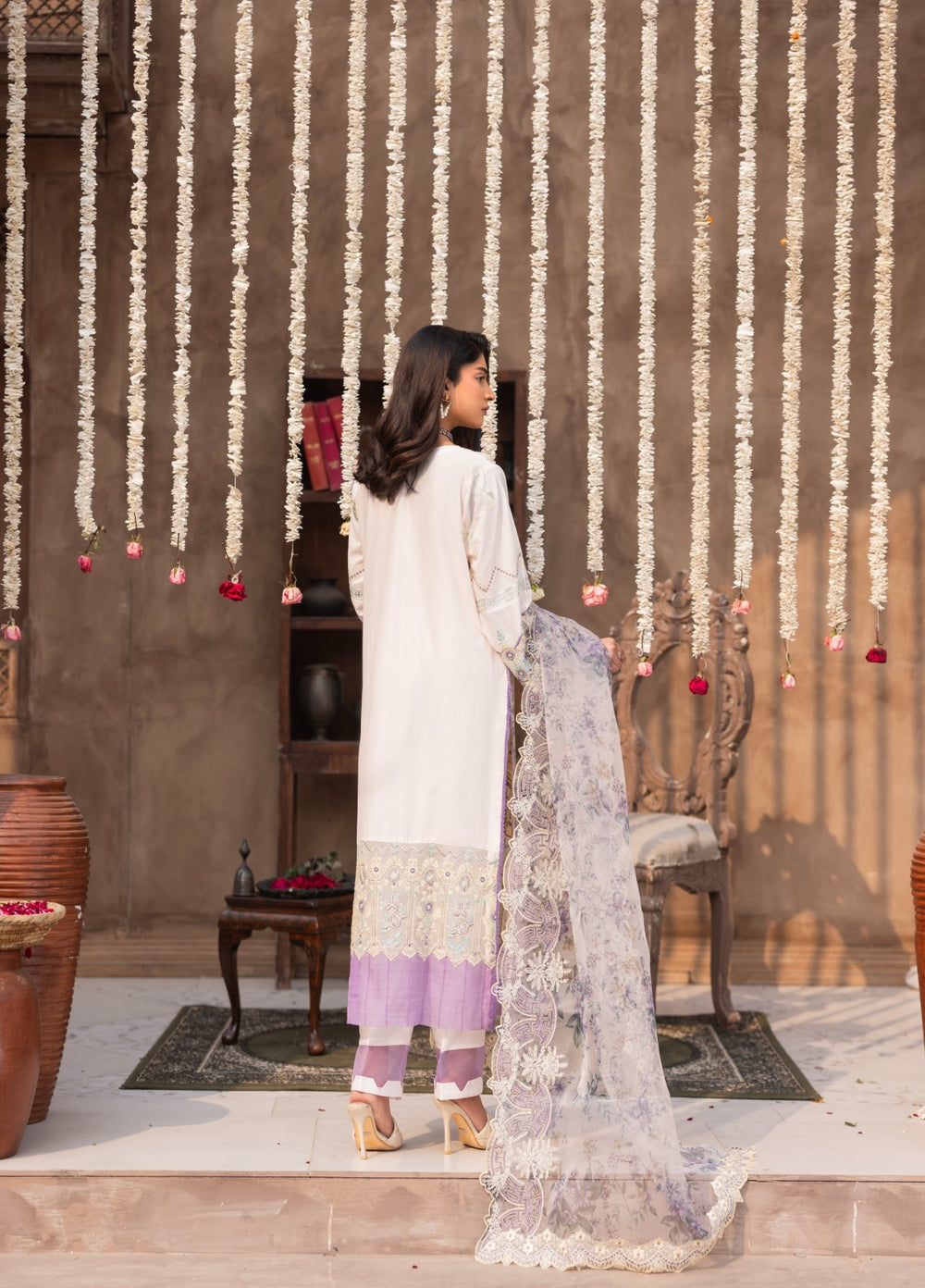 Mah e Noor by Tessa Women Embroidered Lawn 3 Piece Suit Lilac Dream - Festive Collection