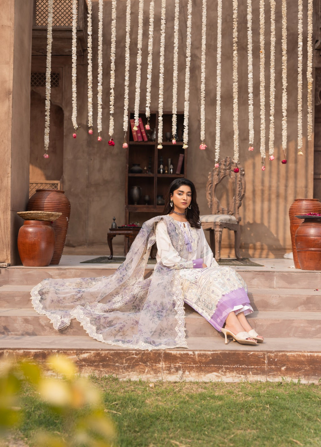 Mah e Noor by Tessa Women Embroidered Lawn 3 Piece Suit Lilac Dream - Festive Collection