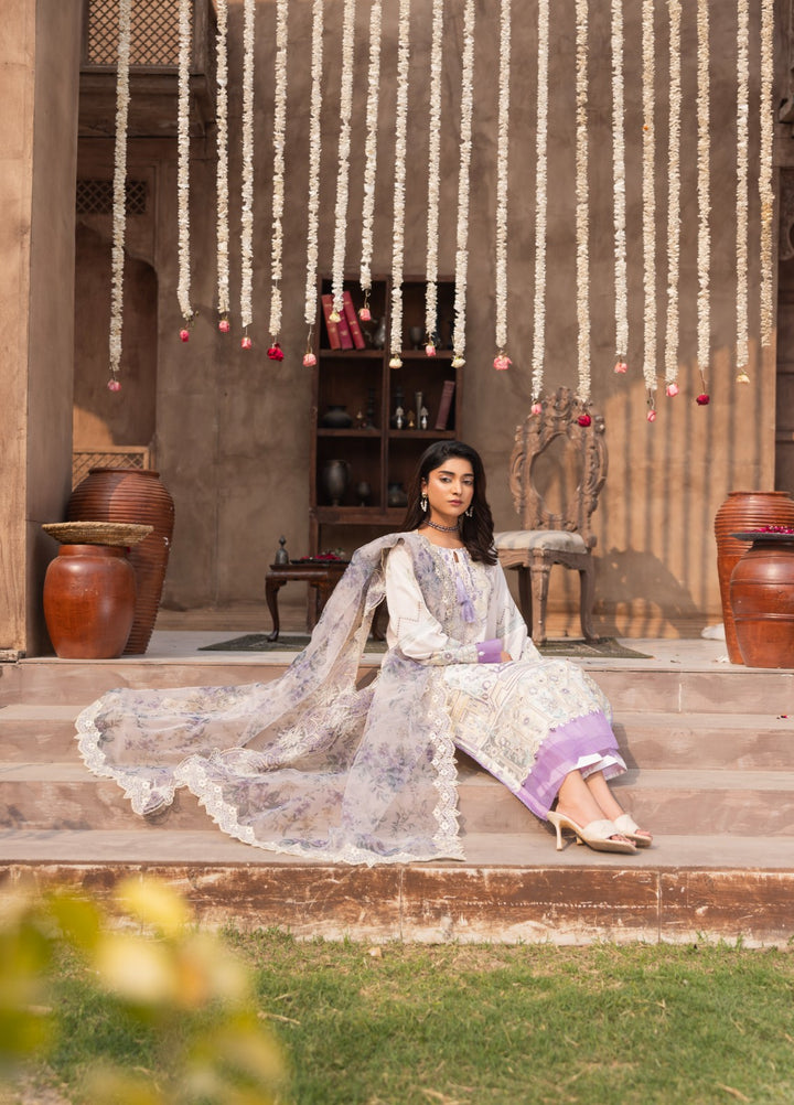 Mah e Noor by Tessa Women Embroidered Lawn 3 Piece Suit Lilac Dream - Festive Collection