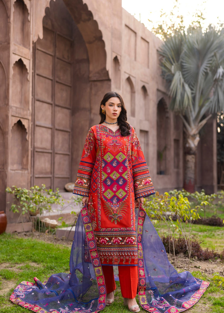 Mah e Noor by Tessa Women Embroidered Lawn 3 Piece Suit Nauratan Noor - Festive Collection
