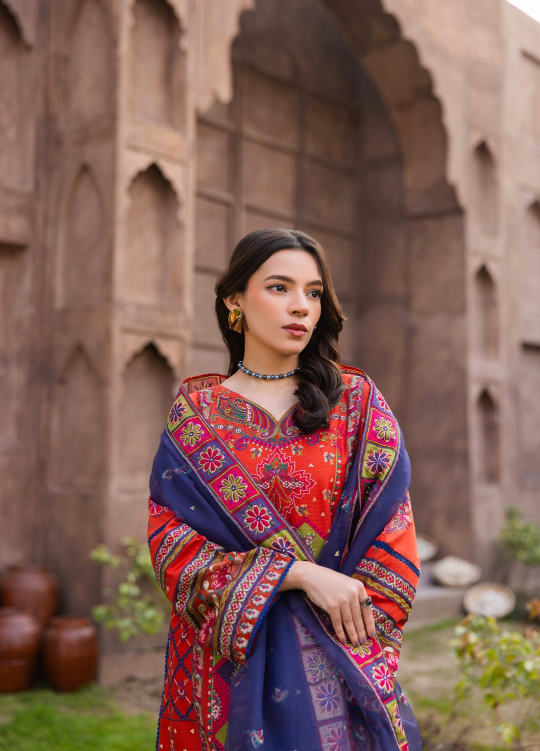 Mah e Noor by Tessa Women Embroidered Lawn 3 Piece Suit Nauratan Noor - Festive Collection