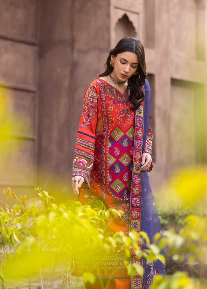 Mah e Noor by Tessa Women Embroidered Lawn 3 Piece Suit Nauratan Noor - Festive Collection