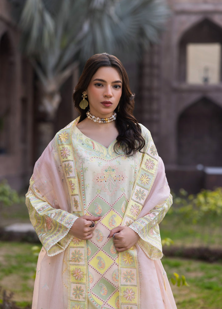 Mah e Noor by Tessa Women Embroidered Lawn 3 Piece Suit Gul e Rooh - Festive Collection