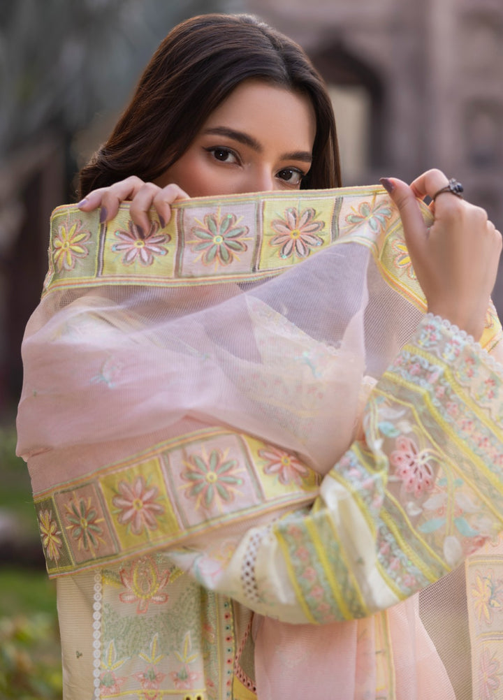 Mah e Noor by Tessa Women Embroidered Lawn 3 Piece Suit Gul e Rooh - Festive Collection