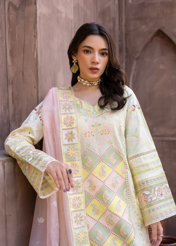 Mah e Noor by Tessa Women Embroidered Lawn 3 Piece Suit Gul e Rooh - Festive Collection