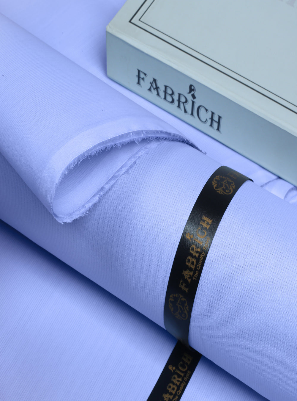 Zouq by Fabrich Mens Unstitched Textured Cotton 2 Piece Suit Aero-Blue - Summer Collection