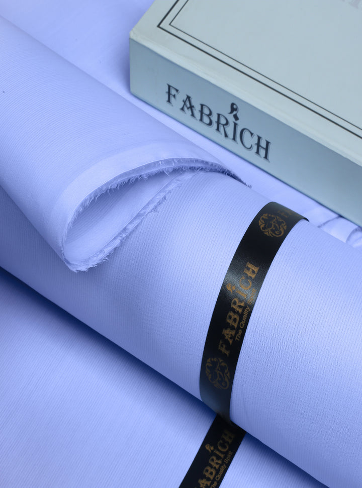 Zouq by Fabrich Mens Unstitched Textured Cotton 2 Piece Suit Aero-Blue - Summer Collection