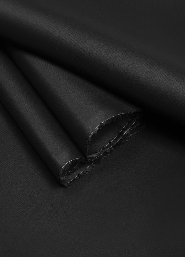 Zouq by Fabrich Mens Unstitched Textured Cotton 2 Piece Suit Black - Summer Collection