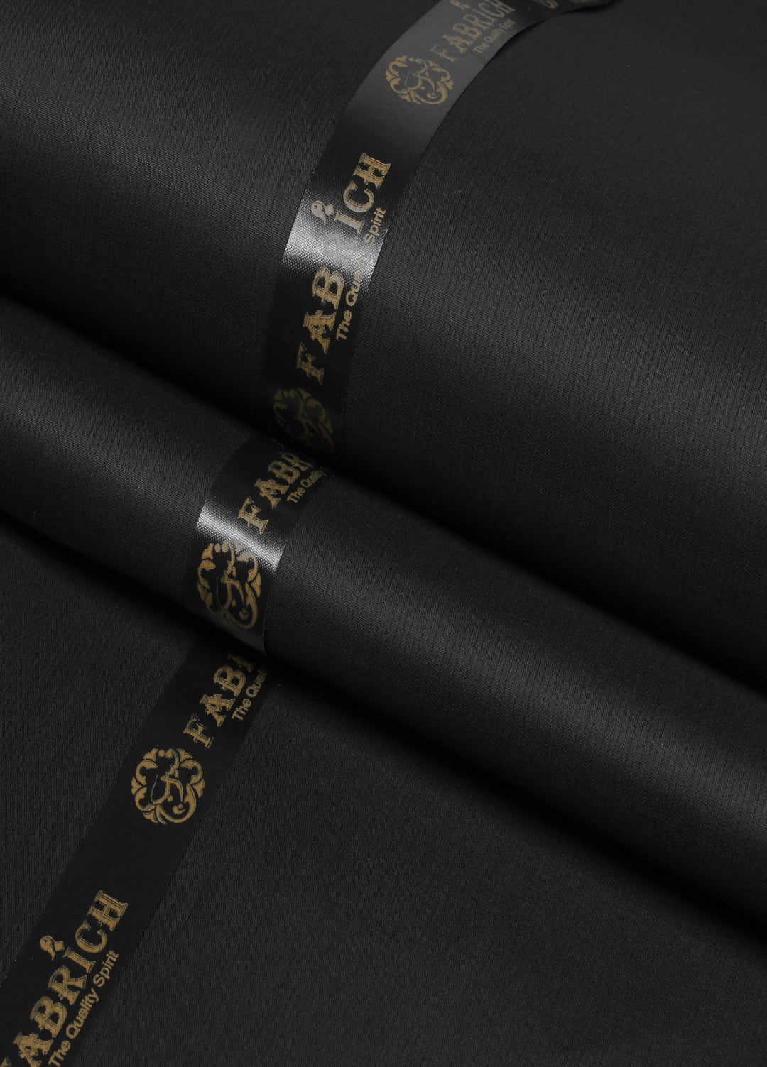 Zouq by Fabrich Mens Unstitched Textured Cotton 2 Piece Suit Black - Summer Collection