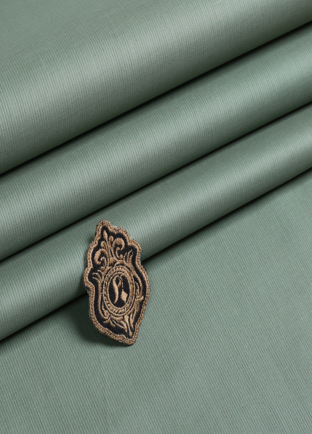 Zouq by Fabrich Mens Unstitched Textured Cotton 2 Piece Suit Sage - Summer Collection