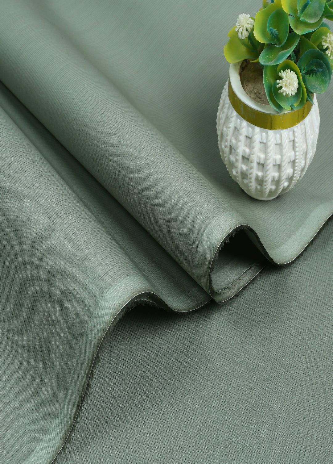 Zouq by Fabrich Mens Unstitched Textured Cotton 2 Piece Suit Sage - Summer Collection