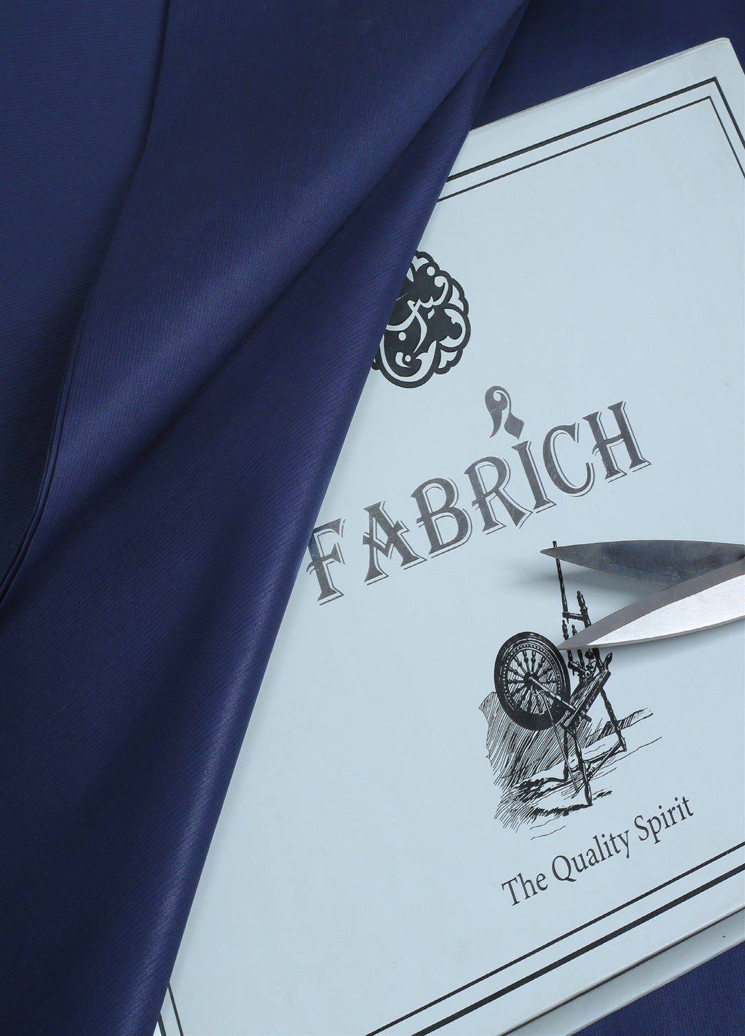 Zouq by Fabrich Mens Unstitched Textured Cotton 2 Piece Suit Navy - Summer Collection