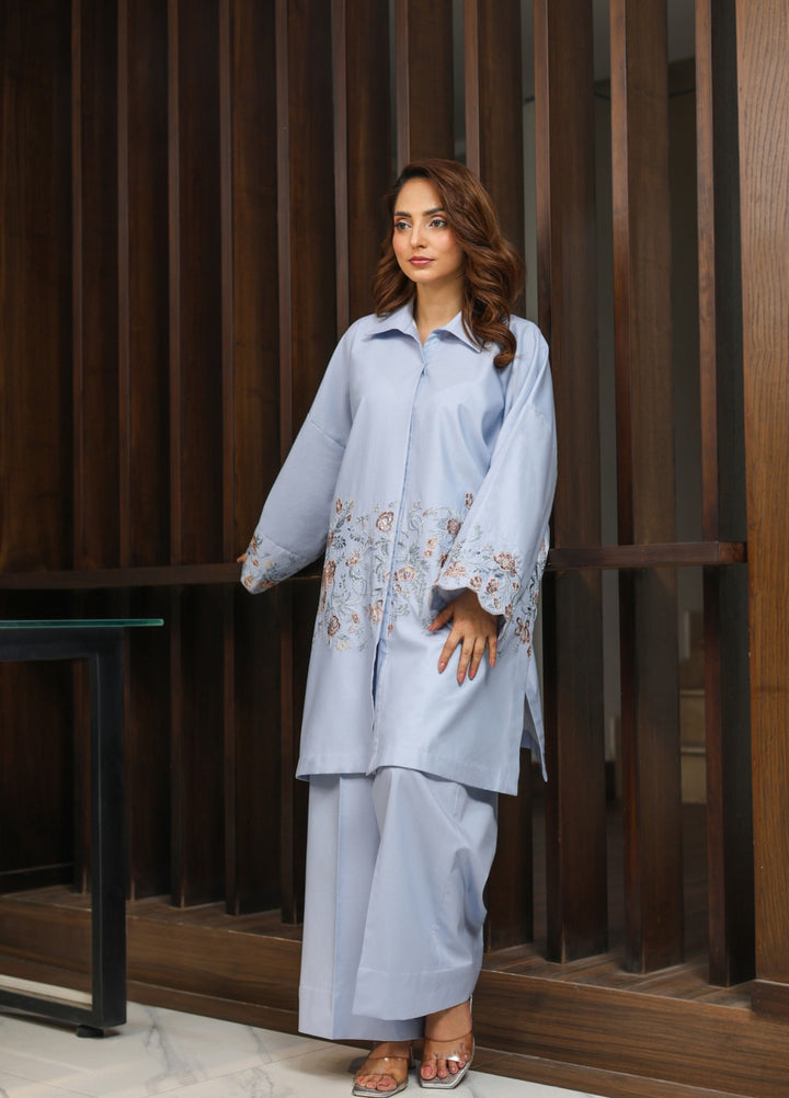 Essential Clothing by Tessa Women RTW Embroidered Lawn 2 Piece Suit Cloud Bloom - Casual Collection