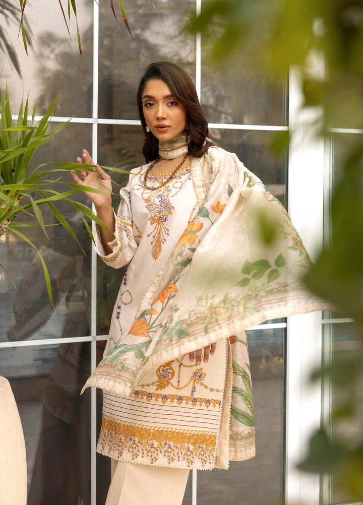 Tessa Women RTW Embroidered Lawn 3 Piece Suit Ethereal Sand - Festive Collection