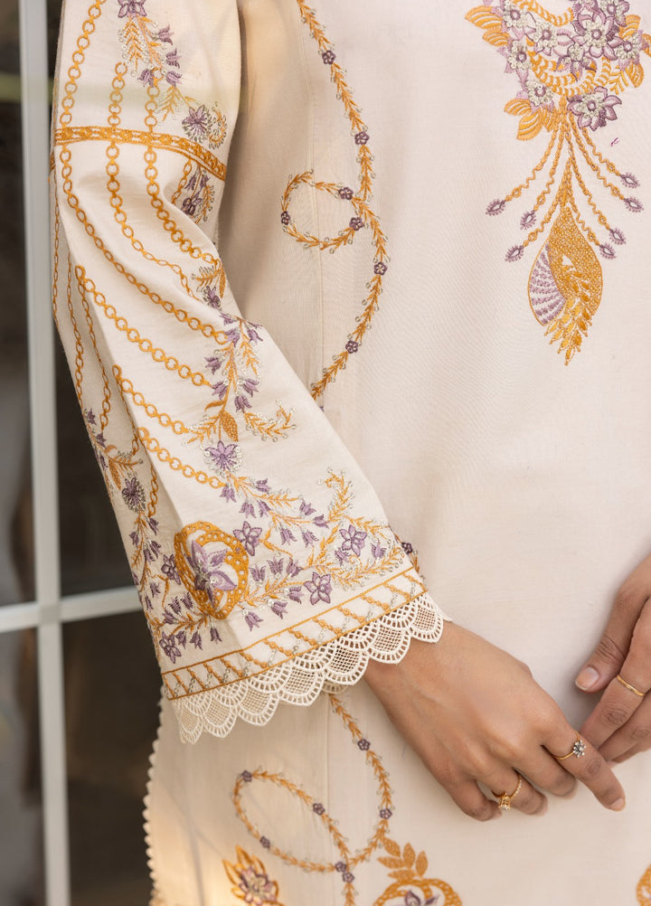 Tessa Women RTW Embroidered Lawn 3 Piece Suit Ethereal Sand - Festive Collection