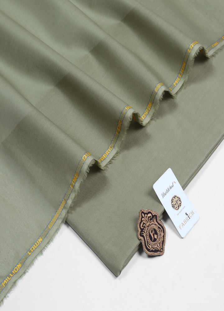 Million by Fabrich Unstitched Solids Cotton Lawn Kameez Shalwar Moss - Summer Collection