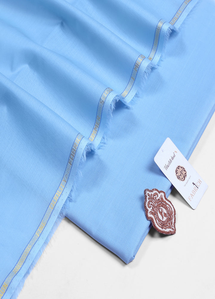 Million by Fabrich Unstitched Solids Cotton Lawn Kameez Shalwar Sky - Summer Collection