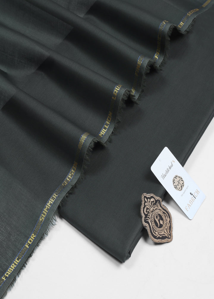 Million by Fabrich Unstitched Solids Cotton Lawn Kameez Shalwar Olive - Summer Collection