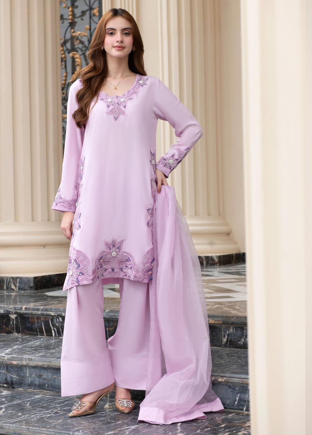 Jasmine by Fajr Khan Women Hand work 3 Piece Suit Juhi - Festive Collection