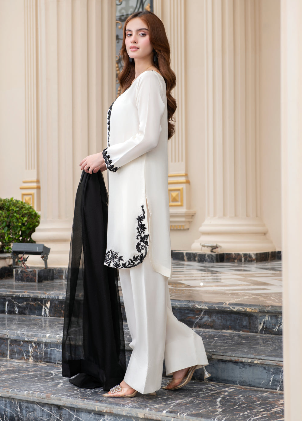 Jasmine by Fajr Khan Women Hand work 3 Piece Suit Motia - Festive Collection