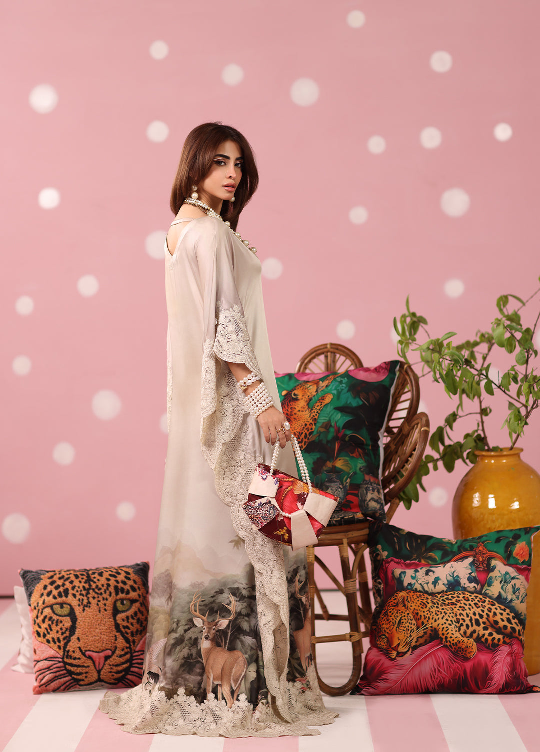 Musferah Saad Women RTW Embroidered Silk 2 Piece Suit Ethereal Eden - Festive Collection