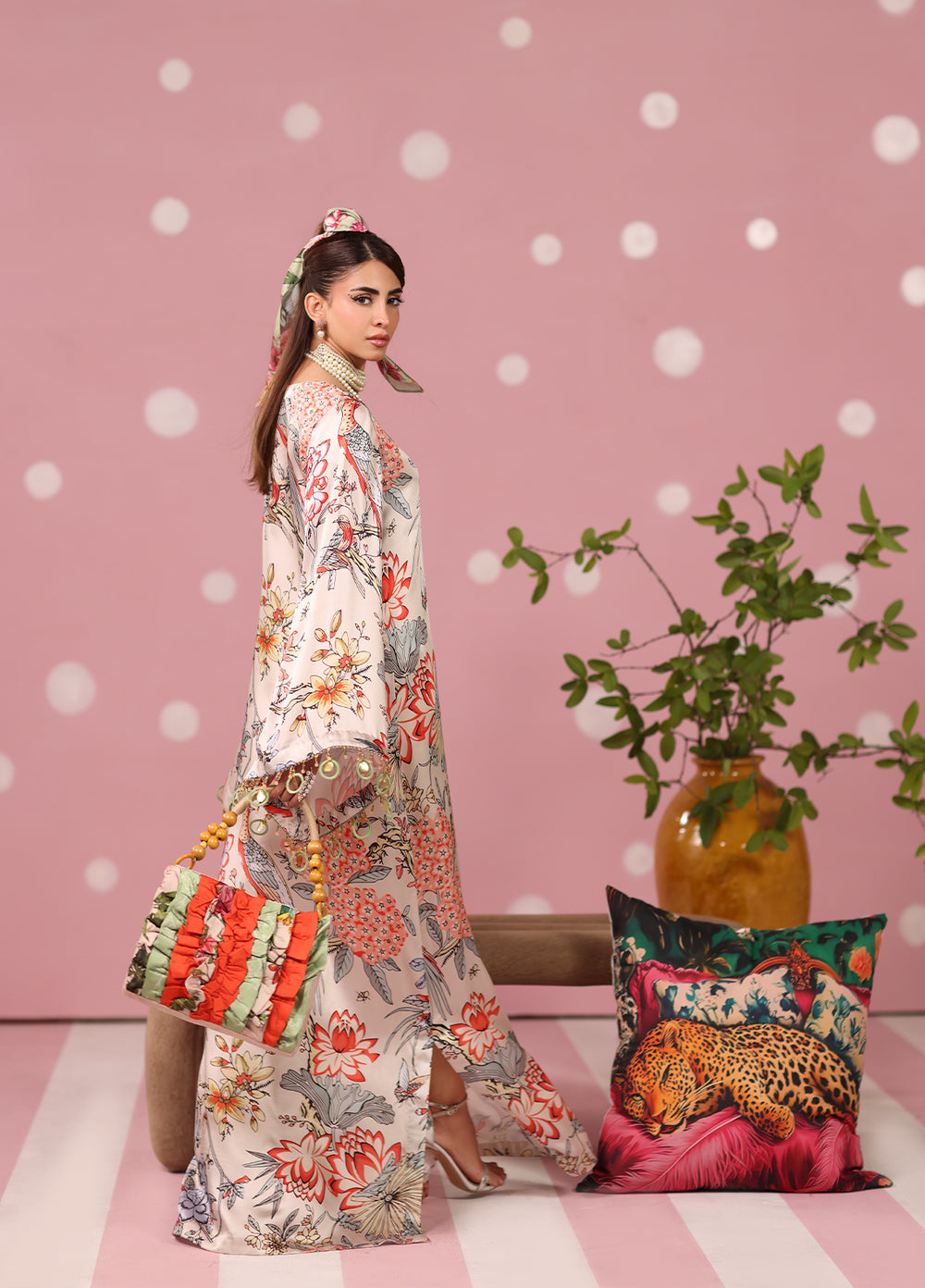 Musferah Saad Women RTW Printed Silk 2 Piece Suit Imperial Blossom - Festive Collection