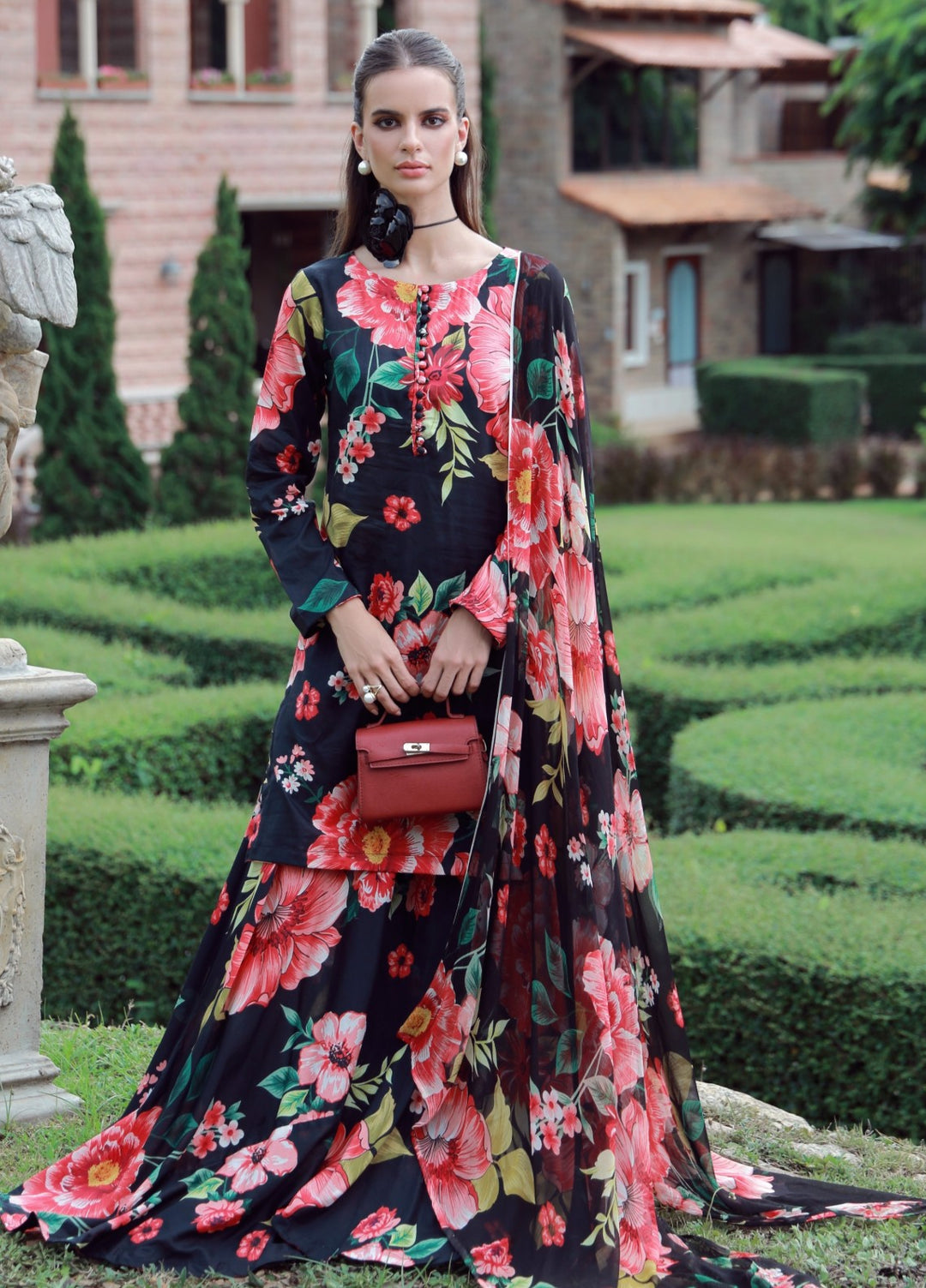 Floral Ritual Edit by Feathers  Printed Lawn 3 Piece Suit BRYNEL - Casual Collection
