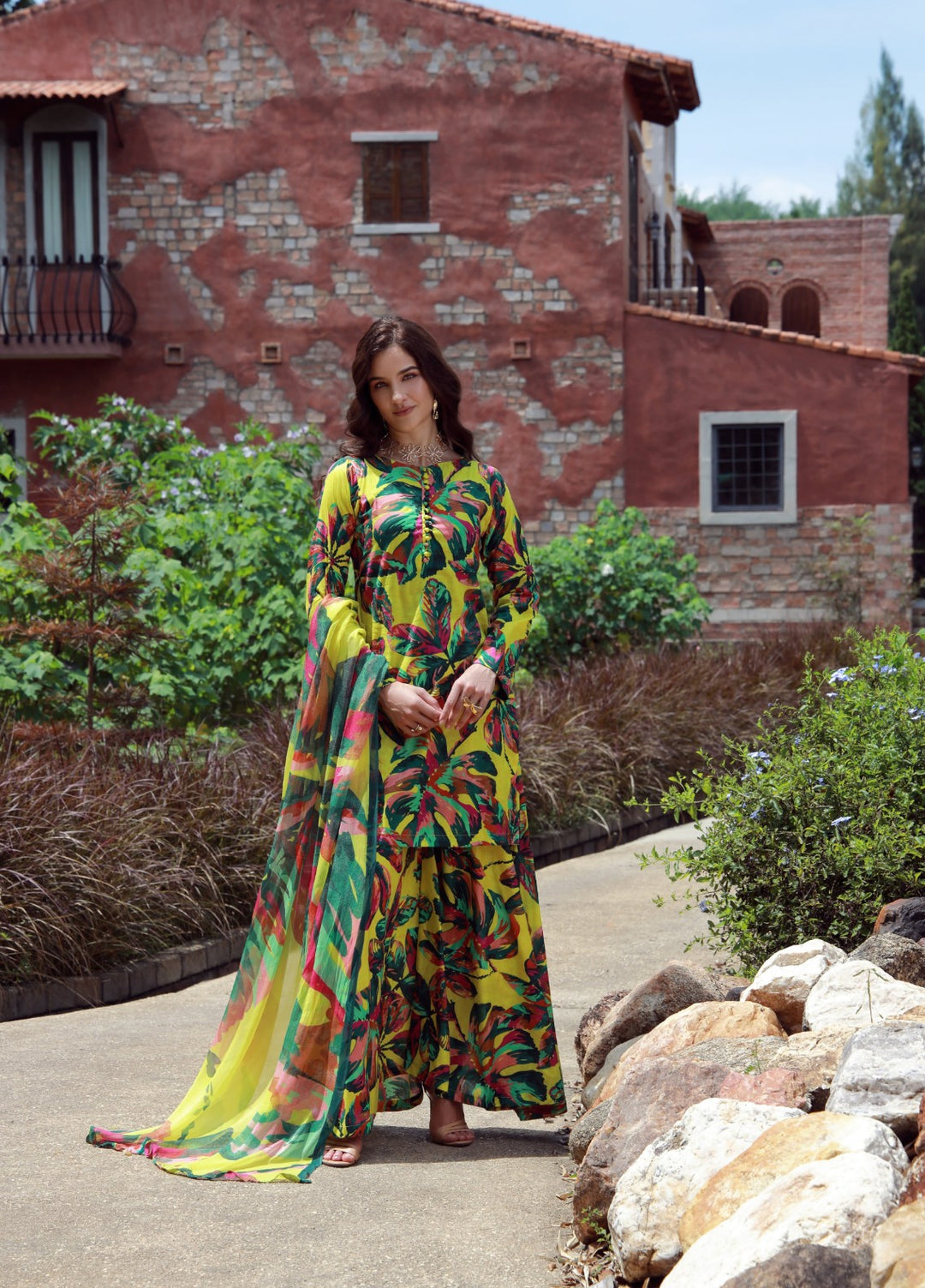 Floral Ritual Edit by Feathers  Printed Lawn 3 Piece Suit MONEL - Casual Collection