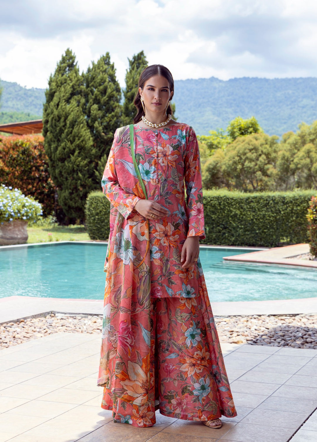 Floral Ritual Edit by Feathers  Printed Lawn 3 Piece Suit RENIX - Casual Collection