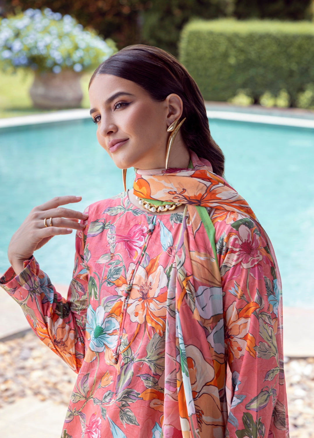 Floral Ritual Edit by Feathers  Printed Lawn 3 Piece Suit RENIX - Casual Collection
