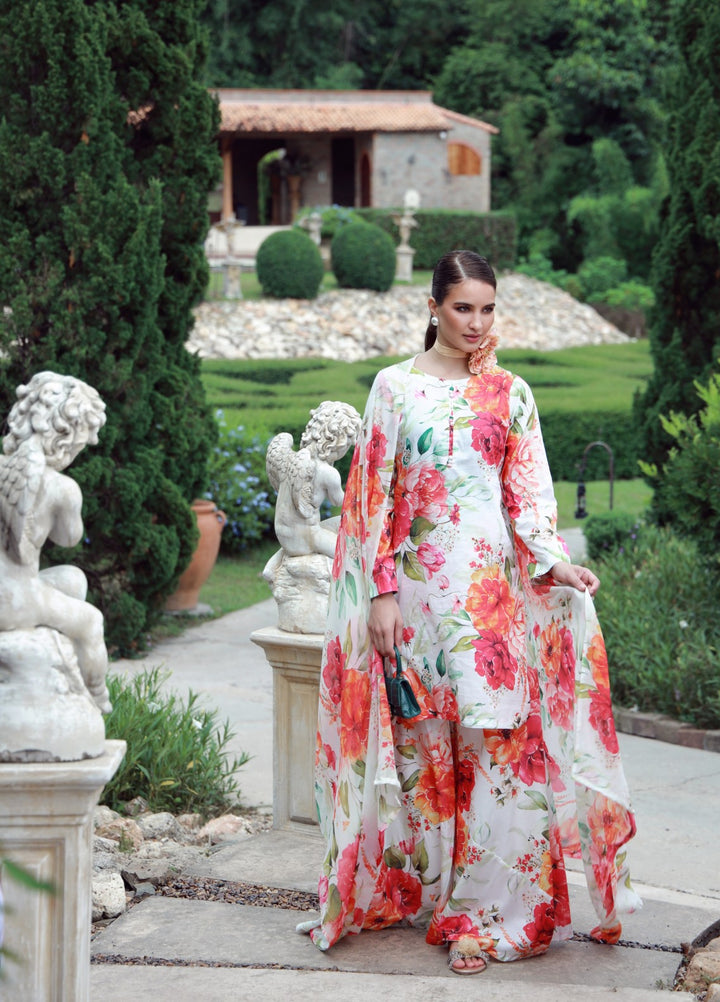 Floral Ritual Edit by Feathers  Printed Lawn 3 Piece Suit RUVEN - Casual Collection