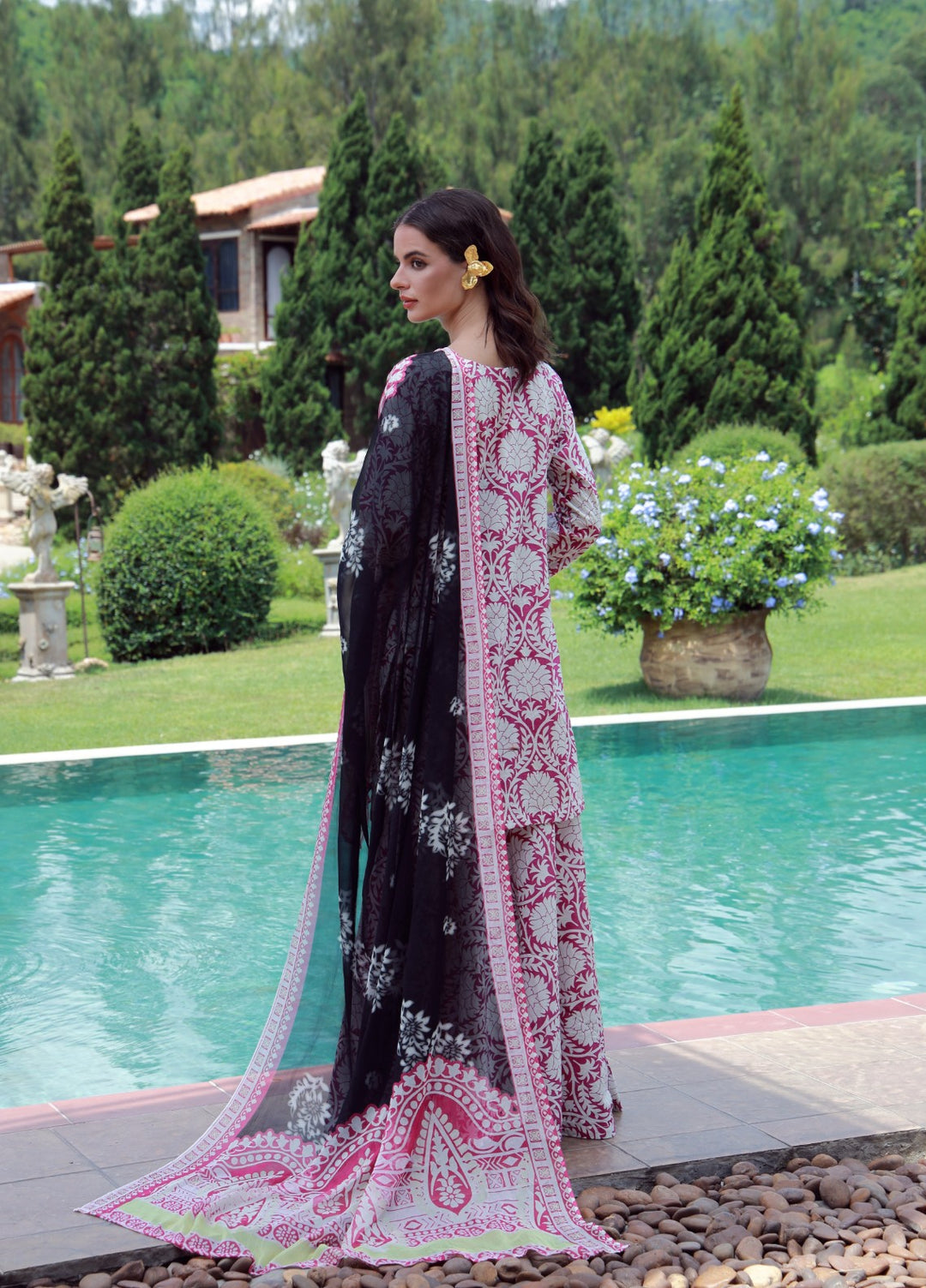 Petals Of Serenity by Feathers RTW Printed Lawn 3 Piece Suit GLOVIX - Casual Collection